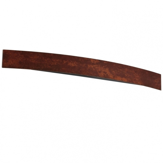 Applique led curve&apos; metallo corten moderna linea light