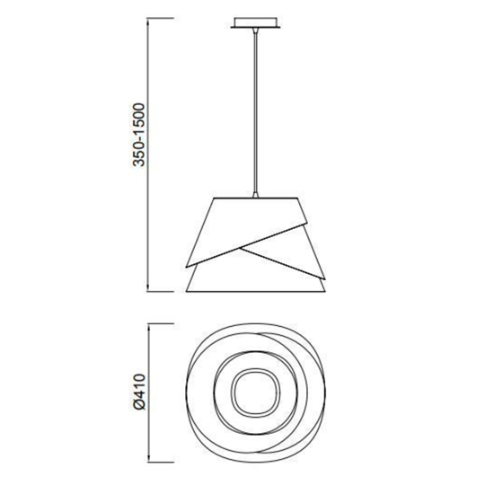 Lampadario per tavolo da pranzo bianco design moderno