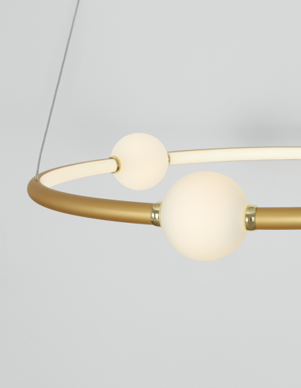 Lampadario a sospensione design oro per soggiorno moderno