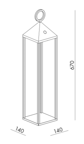 Lampada da tavolo led bianca portatile ip54