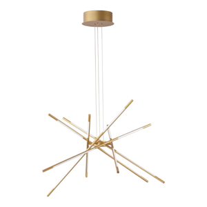 Lampadario design moderno oro led 3000k per soggiorno