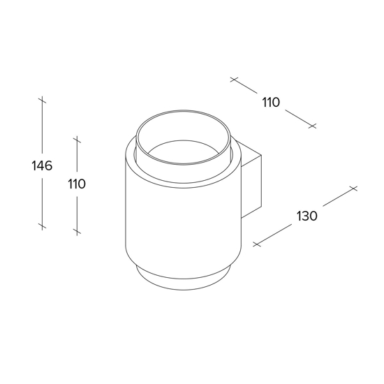 Lampada da parete syme oro sforzin tecnico design moderna