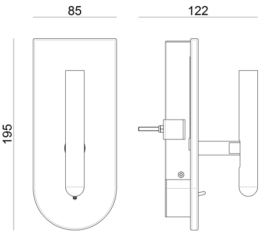 Applique per comodini stilnovo 1night camera da letto nero e oro