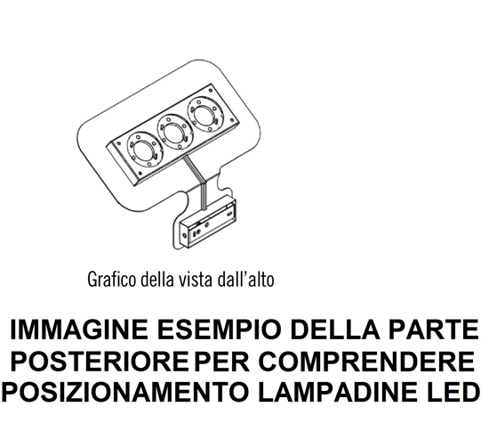 Applique moderna design per interni luminosa 3 luci gx53