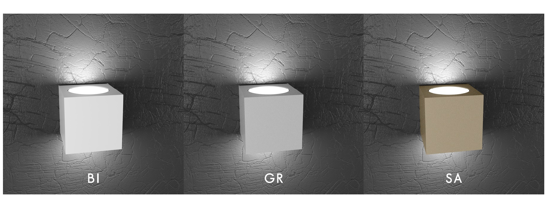 Applique led cubo bianco moderno da parete per interni