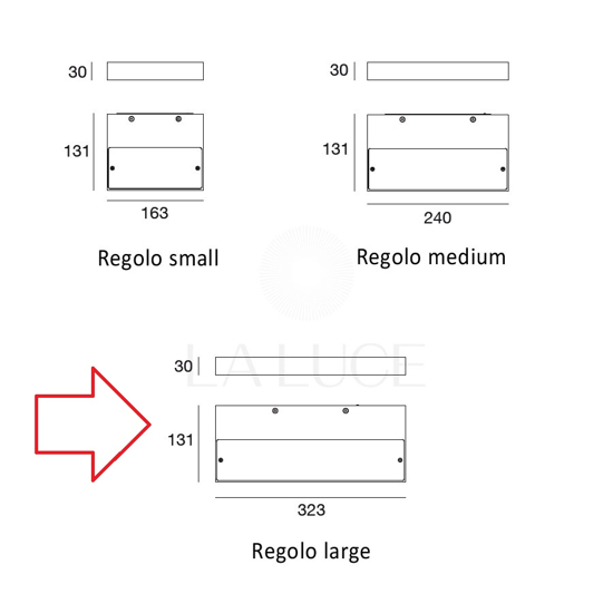 Linea light regolo applique led 36w 3000k moderna