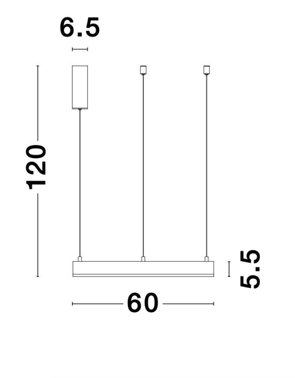 Lampadario anello nero 60cm led cct da 2700k a 6000k dimmerabile