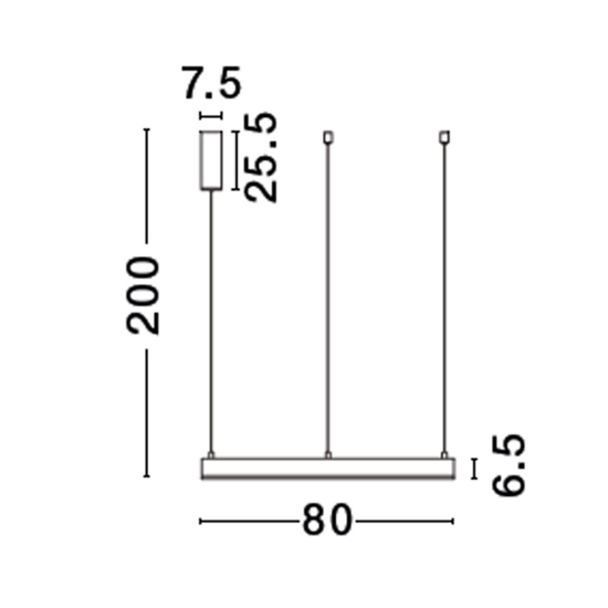 Lampadario anello nero 80cm led cct da 2700k a 6000k dimmerabile