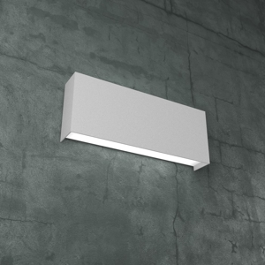 Applique led 20w rettangolare moderna grigio da parete