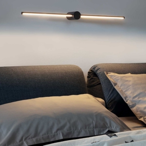 Ideal lux filo ap d115 applique led 16w 3000k 115 cm nera per camera da letto