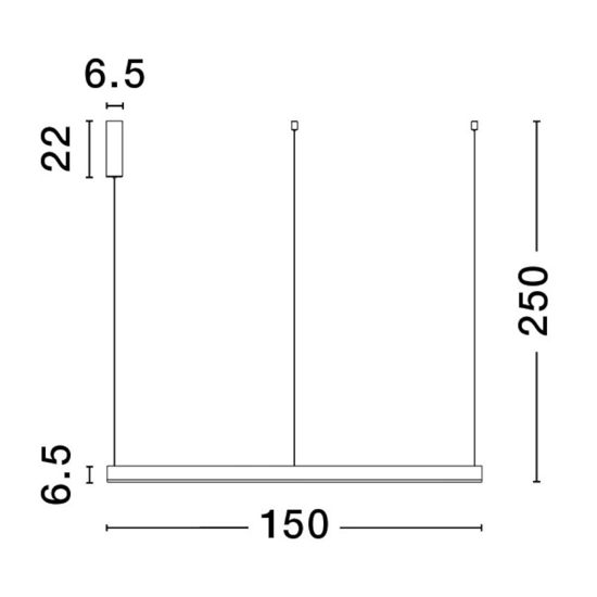 Lampadario anello xxl 150cm nero led dimmerabile 3000k