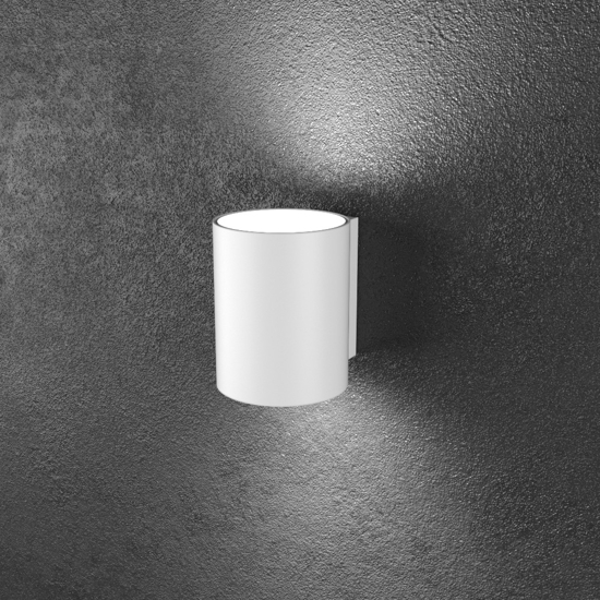 Applique led 2 luci metallo bianco moderna per interni