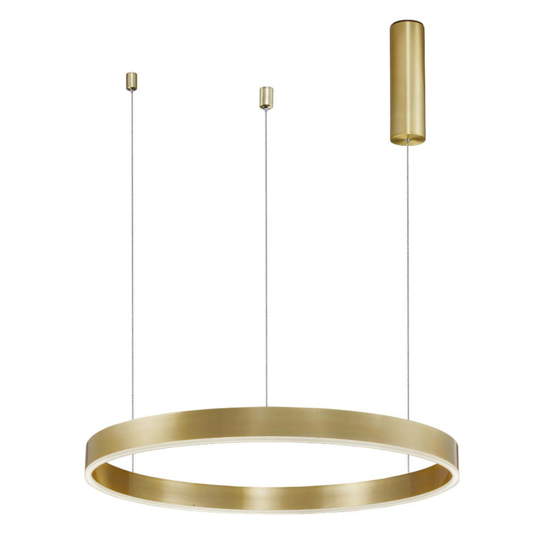 Lampadario cerchio 60cm oro led cct da 2700k a 6000k dimmerabile