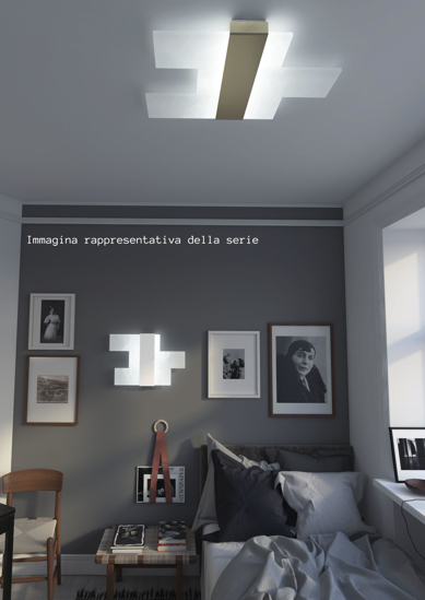 Applique led 16w moderna toplight flight oro