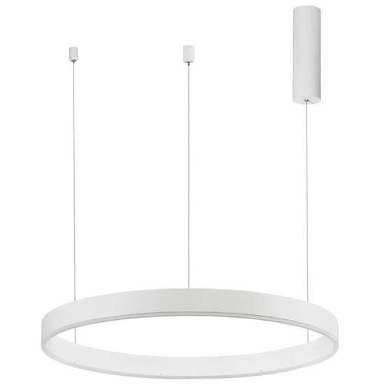 Lampadario cerchio bianco 60cm led 3000k dimmerabile