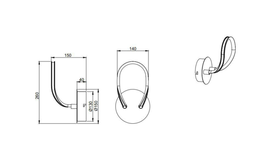 Applique 11w led 4000k design moderna bianca dimmerabile