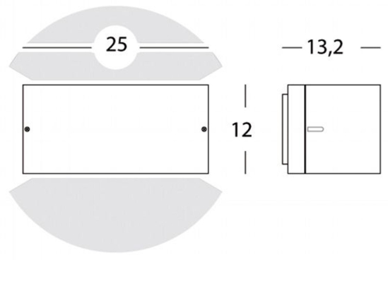 Applique da esterno curva grigio antracite