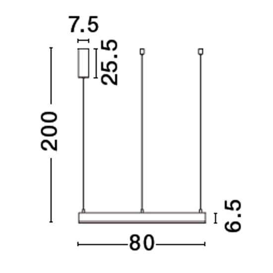 Lampadario cerchio bianco 80cm sospensione led 3000k dimmerabile