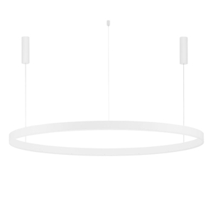 Grande lampadario cerchio bianco 150cm led 3000k dimmerabile