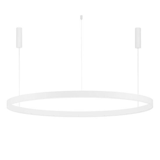 Grande lampadario cerchio bianco 150cm led 3000k dimmerabile