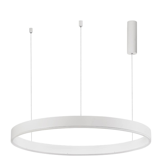 Lampadario anello bianco 100cm led cct da 2700k a 6000k dimmerabile