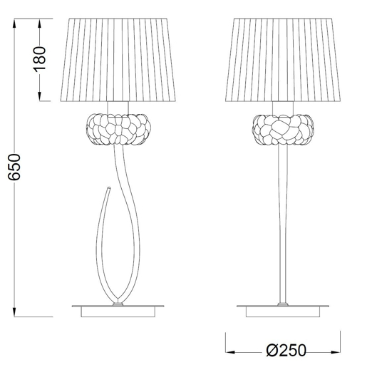 Lampada da tavolo per camera da letto stile contemporaneo