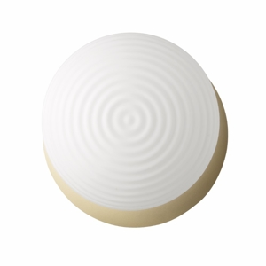 Ondaluce tondo lampada da parete soffitto sfera vetro bianco metallo oro