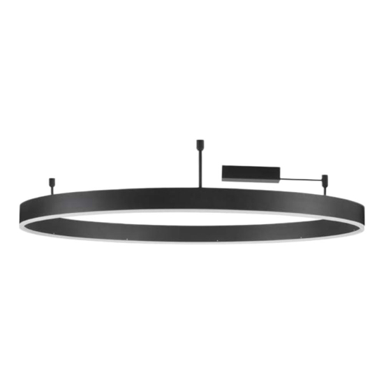 Plafoniera cerchio nero 100cm xl led 60w 3000k dimmerabile