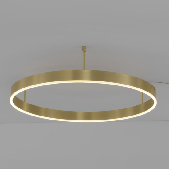 Plafoniera cerchio oro 80cm led 50w 3000k dimmerabile