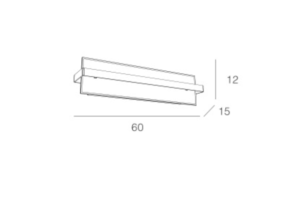 Lampada da parete in vetro toplight cross