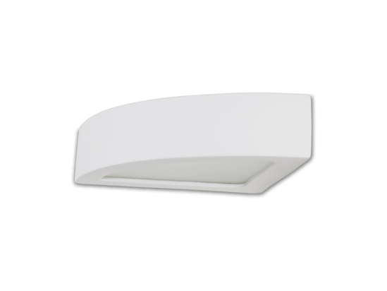 Applique angolare led 12w 2700k di gesso ceramica bianco per parete angolo