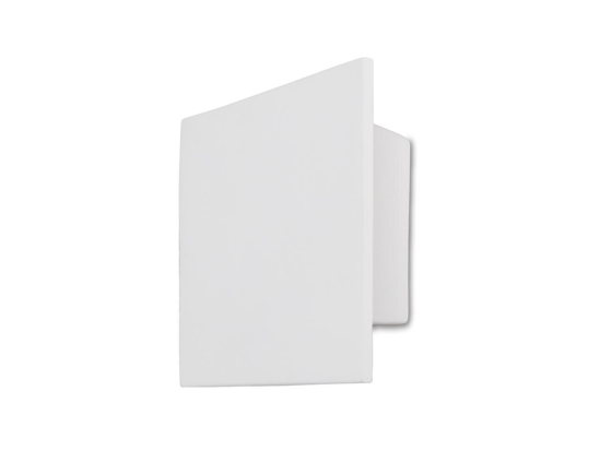 Applique gesso led 18w 3000k moderna quadrata in ceramica bianco pitturabile