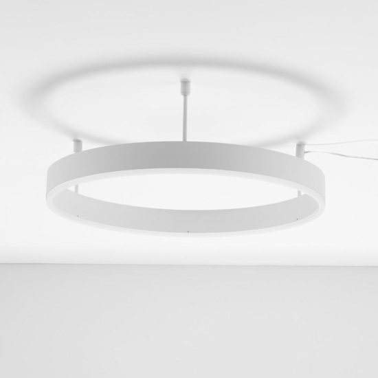 Plafoniera cerchio bianca 60cm led 46w 3000k dimmerabile