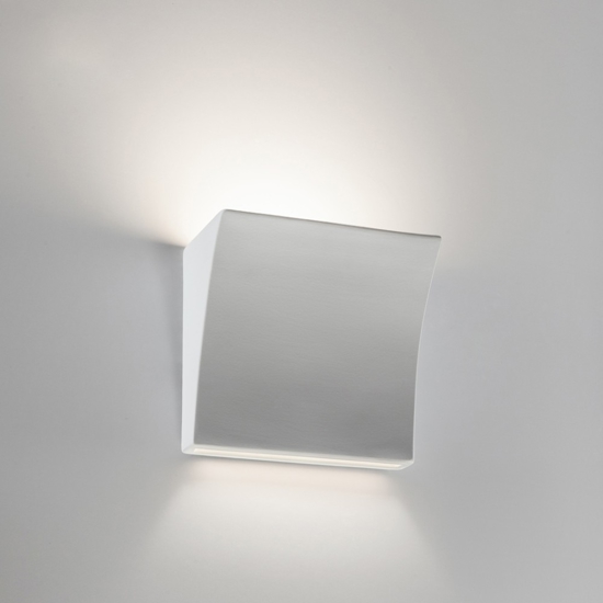 Applique led 9w 3000k moderna design bianco ceramica