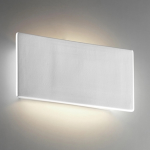 Applique led 24w 4000k rettangolare di gesso ceramica bianco verniciabile