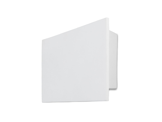 Applique led 24w 4000k rettangolare di gesso ceramica bianco verniciabile