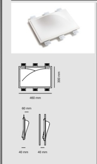 Applique da incasso a scomparsa parete criastaly pitturabile led 13w 2700k