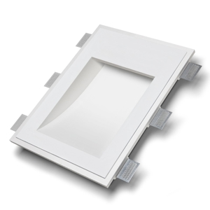 Applique lampada da incasso scomparsa parete gesso led cristaly bianco 16,5w 2700k