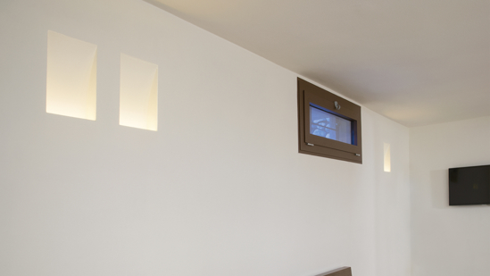 Applique lampada da incasso scomparsa parete gesso led cristaly bianco 16,5w 2700k