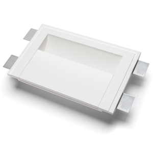 Applique in gesso led cristaly da incasso parete 21,5w 2700k bianca