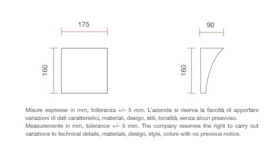 Applique di gesso ceramica led 9w 4000k bianca pitturabile design moderna