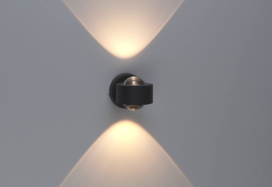 Applique led 5w 3000k nero design moderno da parete