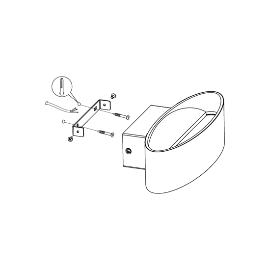 Applique led 10w 3000k ovale design moderna nickel