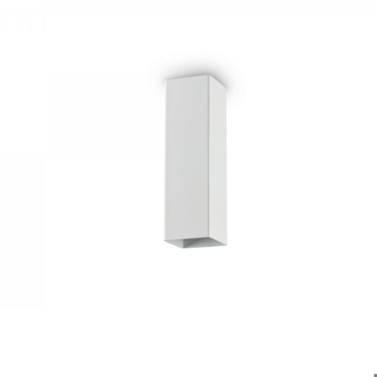 Sky pl1 bianco ideal lux faretto led quadrato da soffitto gu10 5w 3000k