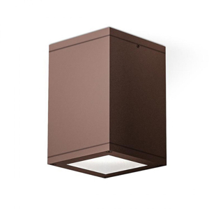 Faretto da soffitto per esterno marrone quadrato cubo gea luce