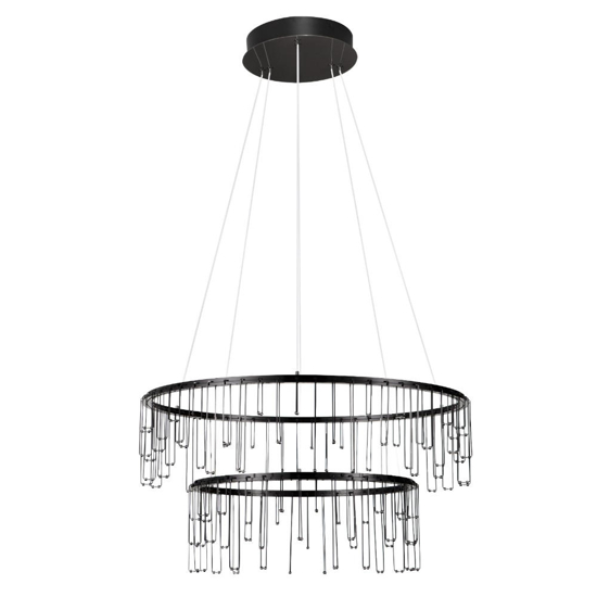 Lampadario design stelle nero moderno led per soggiorno