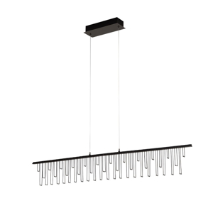 Lampadario nero orizzontale design moderno led per sala da pranzo