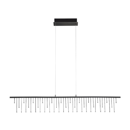 Lampadario nero orizzontale design moderno led per sala da pranzo