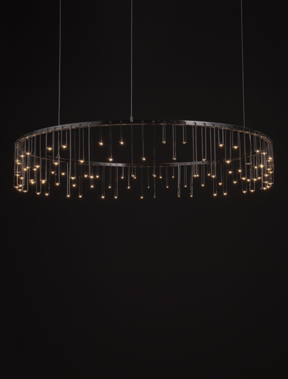 Lampadario design stelle cadenti nero per soggiorno moderno