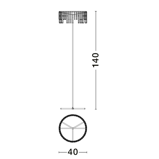 Lampada da terra oro ramato design moderna led dimmerabile